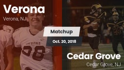 Matchup: Verona vs. Cedar Grove  2018