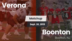 Matchup: Verona vs. Boonton  2019