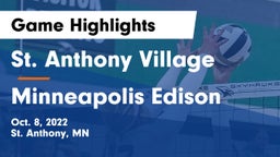 St. Anthony Village  vs Minneapolis Edison  Game Highlights - Oct. 8, 2022