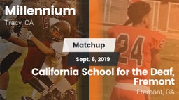 Matchup: Millennium High vs. California School for the Deaf, Fremont 2019