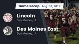 Recap: Lincoln  vs. Des Moines East  2019