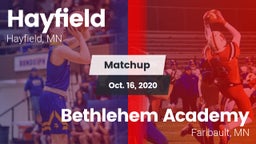 Matchup: Hayfield  vs. Bethlehem Academy  2020