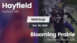 Matchup: Hayfield  vs. Blooming Prairie  2020