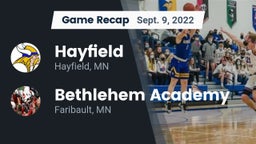 Recap: Hayfield  vs. Bethlehem Academy  2022