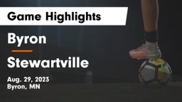 Byron  vs Stewartville  Game Highlights - Aug. 29, 2023