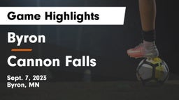 Byron  vs Cannon Falls  Game Highlights - Sept. 7, 2023