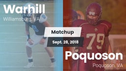 Matchup: Warhill  vs. Poquoson  2018