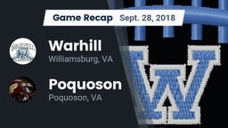 Recap: Warhill  vs. Poquoson  2018