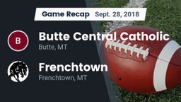 Recap: Butte Central Catholic  vs. Frenchtown  2018