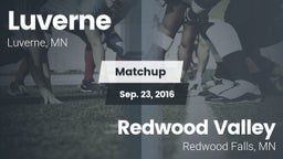 Matchup: Luverne  vs. Redwood Valley  2016