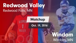 Matchup: Redwood Valley High vs. Windom  2016