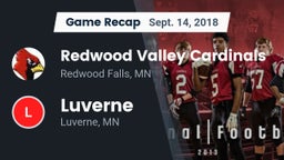 Recap: Redwood Valley Cardinals vs. Luverne  2018