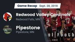 Recap: Redwood Valley Cardinals vs. Pipestone  2018