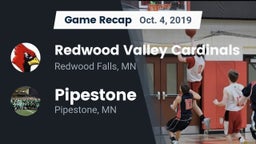 Recap: Redwood Valley Cardinals vs. Pipestone  2019