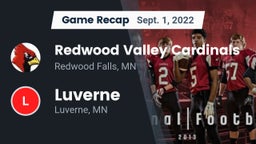 Recap: Redwood Valley Cardinals vs. Luverne  2022