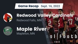 Recap: Redwood Valley Cardinals vs. Maple River  2022