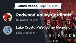 Recap: Redwood Valley Cardinals vs. Lake Crystal-Wellcome Memorial  2023