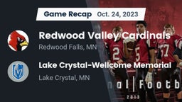 Recap: Redwood Valley Cardinals vs. Lake Crystal-Wellcome Memorial  2023
