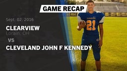 Recap: Clearview  vs. Cleveland John F Kennedy 2016