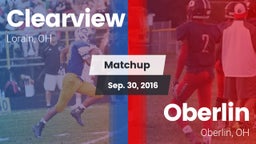 Matchup: Clearview High vs. Oberlin  2016