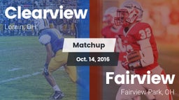 Matchup: Clearview High vs. Fairview  2016