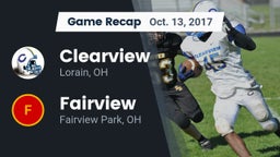Recap: Clearview  vs. Fairview  2017