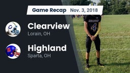 Recap: Clearview  vs. Highland  2018