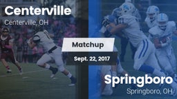 Matchup: Centerville vs. Springboro  2017