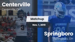 Matchup: Centerville vs. Springboro  2019
