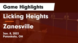Licking Heights  vs Zanesville  Game Highlights - Jan. 8, 2022