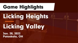 Licking Heights  vs Licking Valley  Game Highlights - Jan. 28, 2022