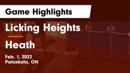 Licking Heights  vs Heath  Game Highlights - Feb. 1, 2022