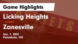Licking Heights  vs Zanesville  Game Highlights - Jan. 7, 2023