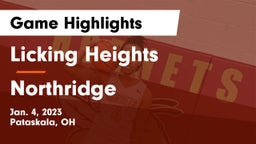 Licking Heights  vs Northridge  Game Highlights - Jan. 4, 2023