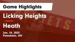 Licking Heights  vs Heath  Game Highlights - Jan. 24, 2023