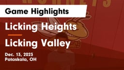 Licking Heights  vs Licking Valley  Game Highlights - Dec. 13, 2023