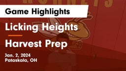 Licking Heights  vs Harvest Prep  Game Highlights - Jan. 2, 2024