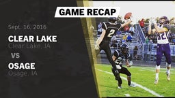 Recap: Clear Lake  vs. Osage  2016
