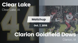 Matchup: Clear Lake High vs. Clarion Goldfield Dows  2016