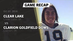 Recap: Clear Lake  vs. Clarion Goldfield Dows  2016