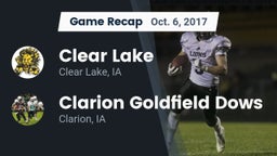 Recap: Clear Lake  vs. Clarion Goldfield Dows  2017