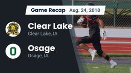 Recap: Clear Lake  vs. Osage  2018