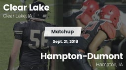 Matchup: Clear Lake High vs. Hampton-Dumont  2018