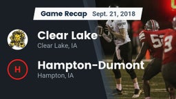 Recap: Clear Lake  vs. Hampton-Dumont  2018