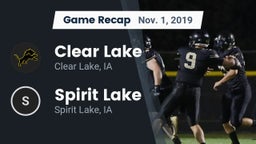 Recap: Clear Lake  vs. Spirit Lake  2019