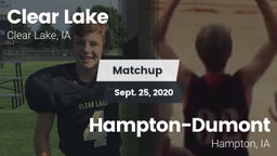 Matchup: Clear Lake High vs. Hampton-Dumont  2020