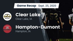 Recap: Clear Lake  vs. Hampton-Dumont  2020