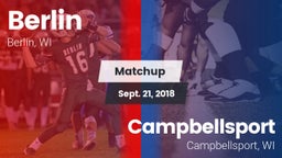 Matchup: Berlin  vs. Campbellsport  2018