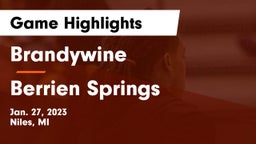 Brandywine  vs Berrien Springs  Game Highlights - Jan. 27, 2023