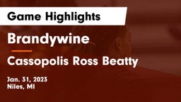 Brandywine  vs Cassopolis Ross Beatty  Game Highlights - Jan. 31, 2023